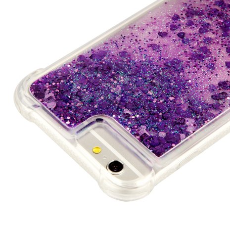 Glitter TPU case iPhone 6 6s 7 8 SE 2020 SE 2022 hoesje - Paars