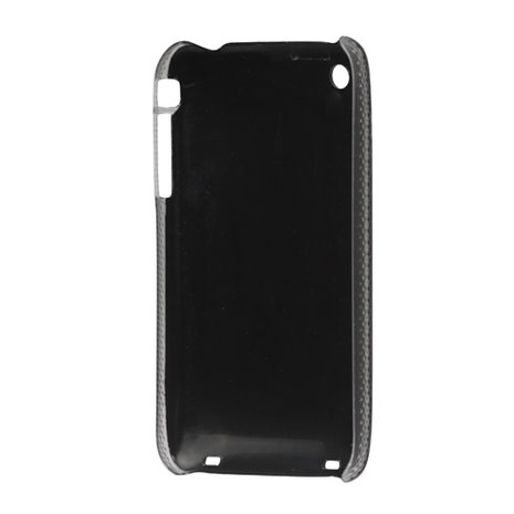iPhone 3 3G 3GS hardcase sierlijke bloem leuke opdruk - Zwart