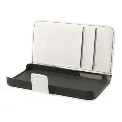 iPhone Bookcase Portemonnee lederen wallet case - Wit