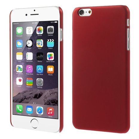 Stevige gekleurde hardcase iPhone 6 Plus 6s Plus Hoesje - Rood