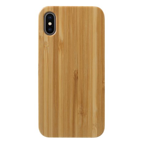 dat is alles daar ben ik het mee eens Ongrijpbaar Houten Bamboe case iPhone X / iPhone XS - Echt hout