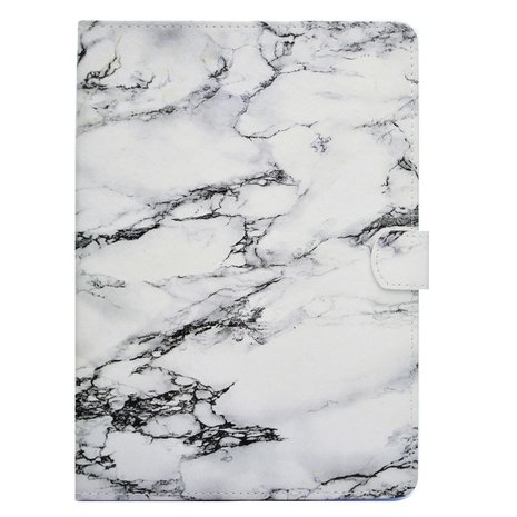 Marmer hoes marble case iPad 2017 2018 - Wit Grijs