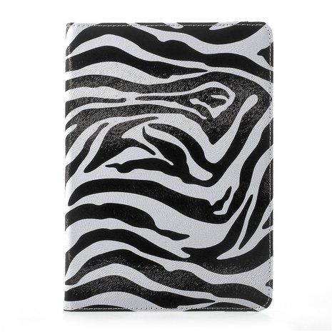 Zebra draaibare hoes standaard case iPad 2017 2018 - Zwart Wit