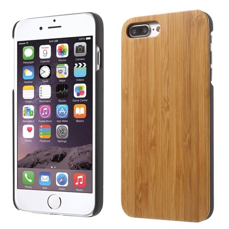 Zeker Oceanië Licht Bamboe hoesje houten case iPhone 7 Plus 8 Plus- Echt hout