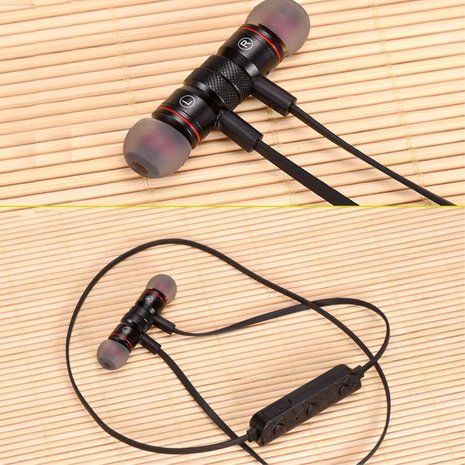 BH-M9 In-Ear handsfree draadloze Bluetooth 4.1 Sport oordopjes mic - Zwart Rood