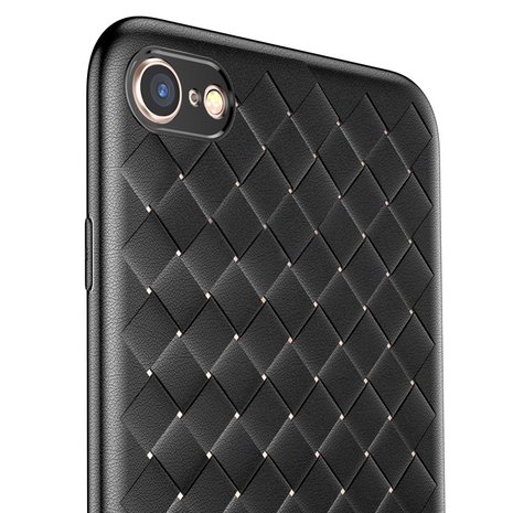 Baseus Weaving Case geweven iPhone 7 8 SE 2020 SE 2022 TPU hoesje - Zwart