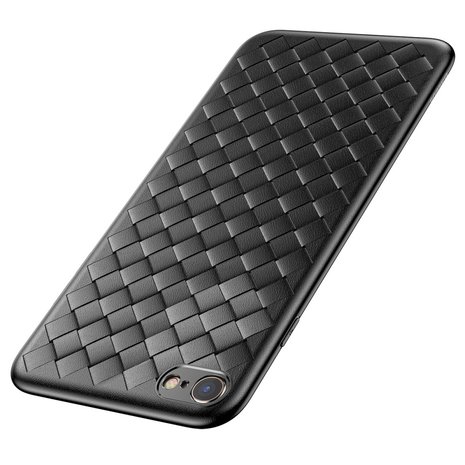 Baseus Weaving Case geweven iPhone 7 8 SE 2020 SE 2022 TPU hoesje - Zwart