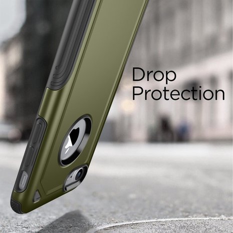 Shockproof hoesje Pro Armor iPhone 7 8 SE 2020 SE 2022 - Protection Case Groen - Extra Bescherming