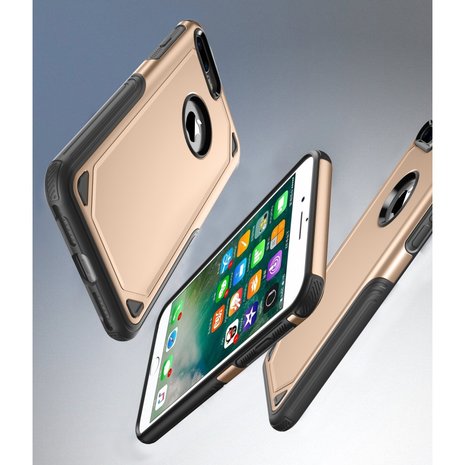 Pro Armor Gold beschermend hoesje iPhone 7 Plus 8 Plus - Goud Case