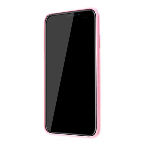 Flexibel TPU hoesje iPhone XS Max case - Glanzend Roze
