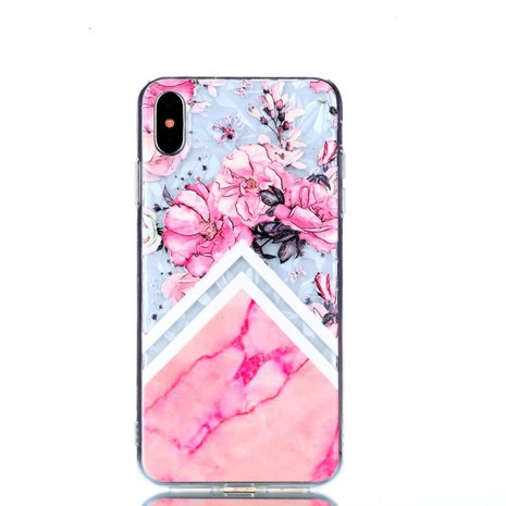 Diamant hoesje TPU iPhone XS Max Case - Roze