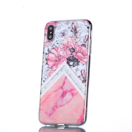 Diamant hoesje TPU iPhone XS Max Case - Roze