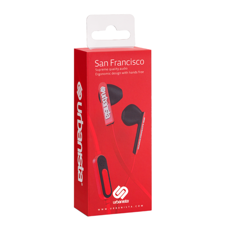 Urbanista San Francisco oortjes earphones - Rood