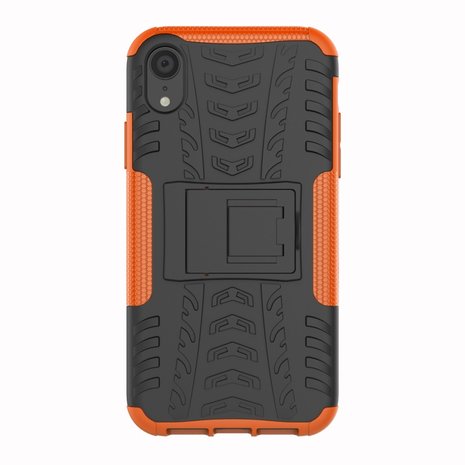 Hybride standaard case shockproof hoesje iPhone XS Max - Oranje