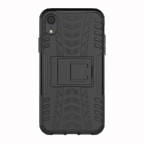 Hybride standaard case shockproof hoesje iPhone XS Max - Zwart