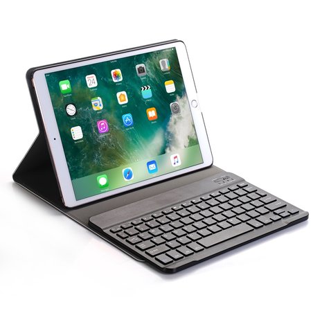 Plenaire sessie Slink Zwembad QWERTY Keyboard Case iPad Pro 10.5 / iPad Air 3 (2019) - Magnetisch toetsenbord  hoes zwart