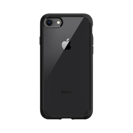 Spigen Ultra Hybrid 2 transparant case iPhone 7 8 SE 2020 SE 2022 hoesje - Zwart