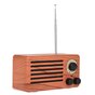 NR-3013 Mini Houten textuur Retro FM Radio Draadloze Bluetooth Speaker - Houtkleur Lichtbruin