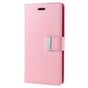 Mercury Goospery Rich Walletcase 7 Pasjes Kunstlederen iPhone X XS hoesje - Roze