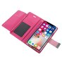 Mercury Goospery Rich Walletcase 7 Pasjes Kunstlederen iPhone X XS hoesje - Roze