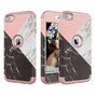 Armor Hoesje Marmer Hoesje iPod Touch 5 6 7 - Roze en wit