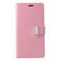 Mercury Goospery Rich Walletcase 7 Pasjes Kunstlederen iPhone XS Max hoesje - Roze