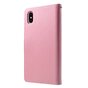 Mercury Goospery Rich Walletcase 7 Pasjes Kunstlederen iPhone XS Max hoesje - Roze