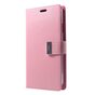 Mercury Goospery Rich Walletcase 7 Pasjes Kunstlederen iPhone XS Max hoesje - Roze