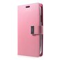 Mercury Goospery Rich Walletcase 7 Pasjes Kunstlederen iPhone XR hoesje - Roze