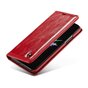 Caseme Kunstleer Wallet pasjeshouder hoesje iPhone XS Max case - rood