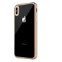 LEEU Design Gold iPhone XS Max hybride silicone TPU case - Goud Transparant