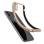 LEEU Design Gold iPhone XS Max hybride silicone TPU case - Goud Transparant