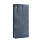 Vintage kunstleer Wallet Case iPhone X XS - Blauw hoesje