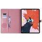 Lederen iPad Pro 12.9-inch 2018 Case Hoes Zonnebloem Bedrukking Wallet Portemonnee - Roze