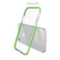 Beschermend gekleurde rand hoesje iPhone XR Case TPE TPU back cover - Green