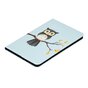 Uil flipcase leder klaphoes standaard iPad mini 4 5 - Lichtblauw