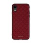 DZGOGO Yago Series Case PU leder stiksel grid iPhone XR - Rood