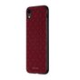 DZGOGO Yago Series Case PU leder stiksel grid iPhone XR - Rood