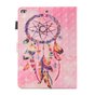 Dromenvanger veren flipcase leder hoes iPad mini 1 2 3 4 5 - Roze