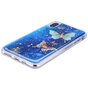 Glitter hoesje vlinders TPU goud iPhone XS Max - Blauw