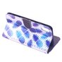 Ananas pineapple flipcase lederen wallet TPU hoes iPhone XR - Paars Blauw Lichtroze