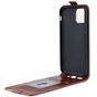 Verticale Flip kunstleer wallet hoesje iPhone 11 Pro Max case - Bruin