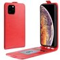 Verticale Flip kunstleer wallet hoesje iPhone 11 Pro Max case - Rood