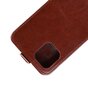 Verticale Flip kunstleer wallet hoesje iPhone 11 Pro case - Bruin