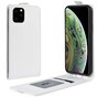 Verticale Flip kunstleer wallet hoesje iPhone 11 Pro case - Wit