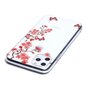 Bloemen Bloesem Vlinders Rood Natuur Hoesje Case TPU iPhone 11 Pro Max - Transparant