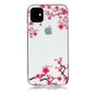 Bloemen Roze Takken Natuur Hoesje Case TPU iPhone 11 - Transparant