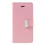 Mercury Goospery Lederen iPhone 7 8 SE 2020 SE 2022 Walletcase 7 pasjes - Roze