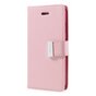 Mercury Goospery Lederen iPhone 7 8 SE 2020 SE 2022 Walletcase 7 pasjes - Roze