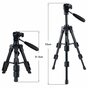 Zomei Q100 draagbare tripod statief aluminium DSLR camera reizen - Zwart